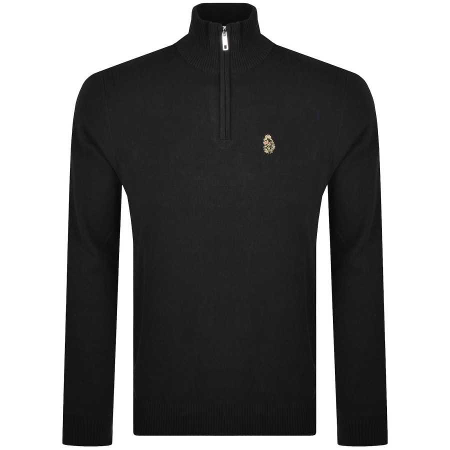 Image number 1 for Luke 1977 Pretender Quarter Zip Jumper Black