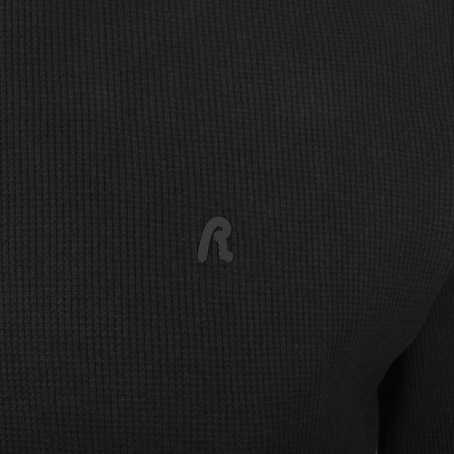 Image number 3 for Replay Long Sleeve Logo T Shirt Black