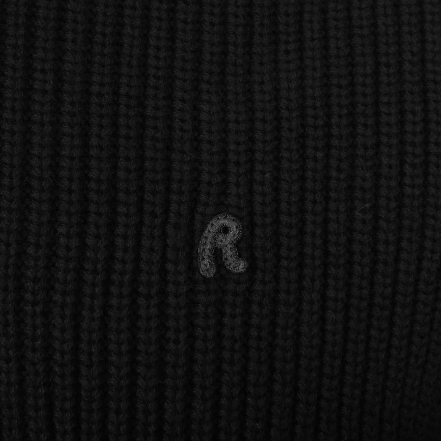 Image number 3 for Replay Quarter Zip Knit Jumper Black