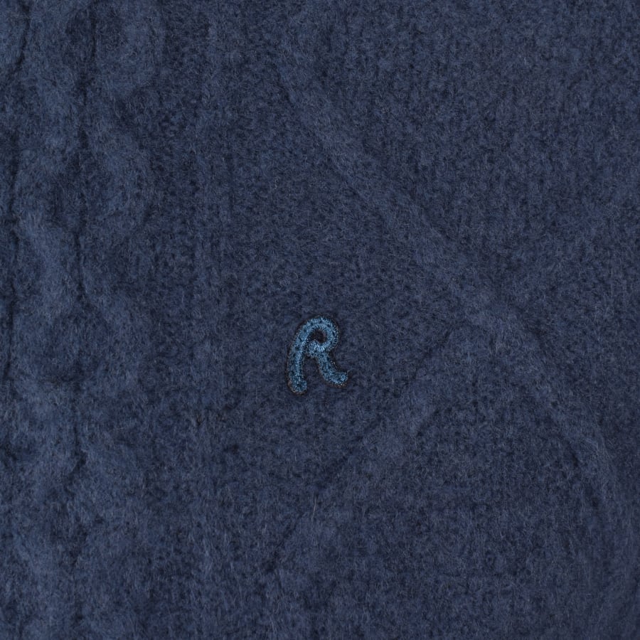 Image number 3 for Replay Crew Neck Knit Jumper Blue