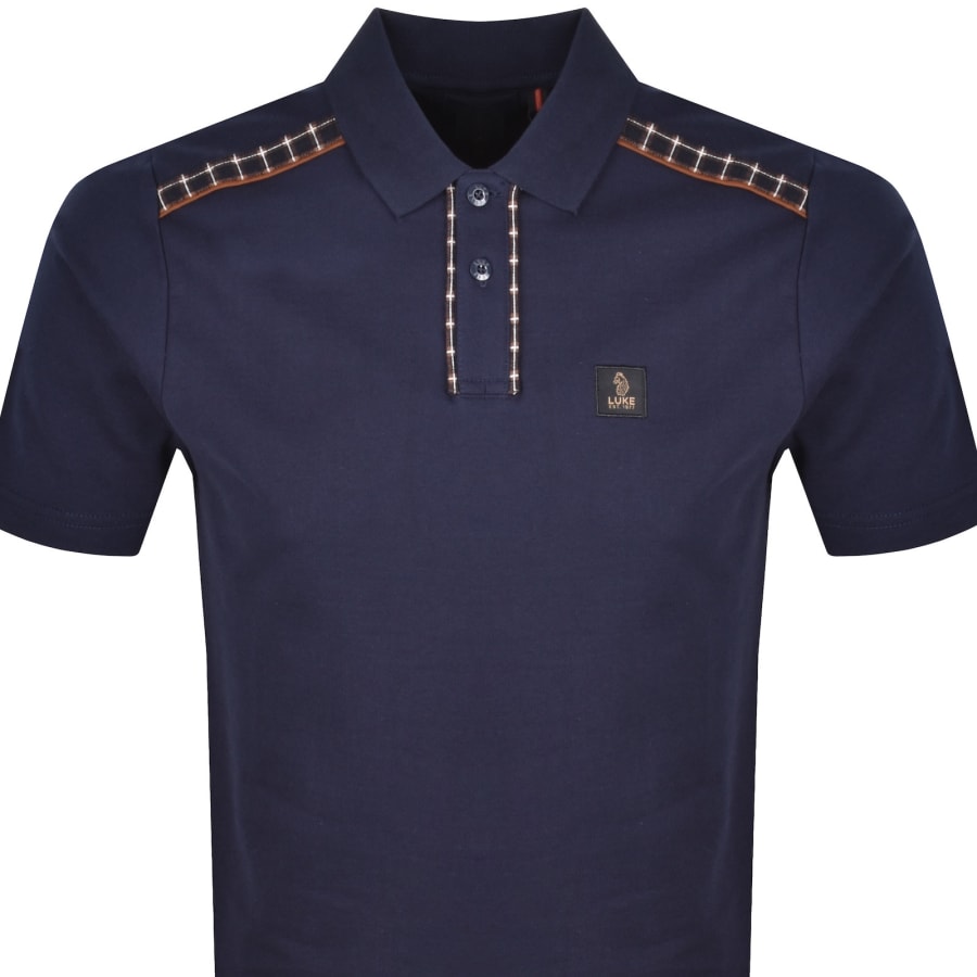 Image number 2 for Luke 1977 Hamilton Polo T Shirt Dark Navy
