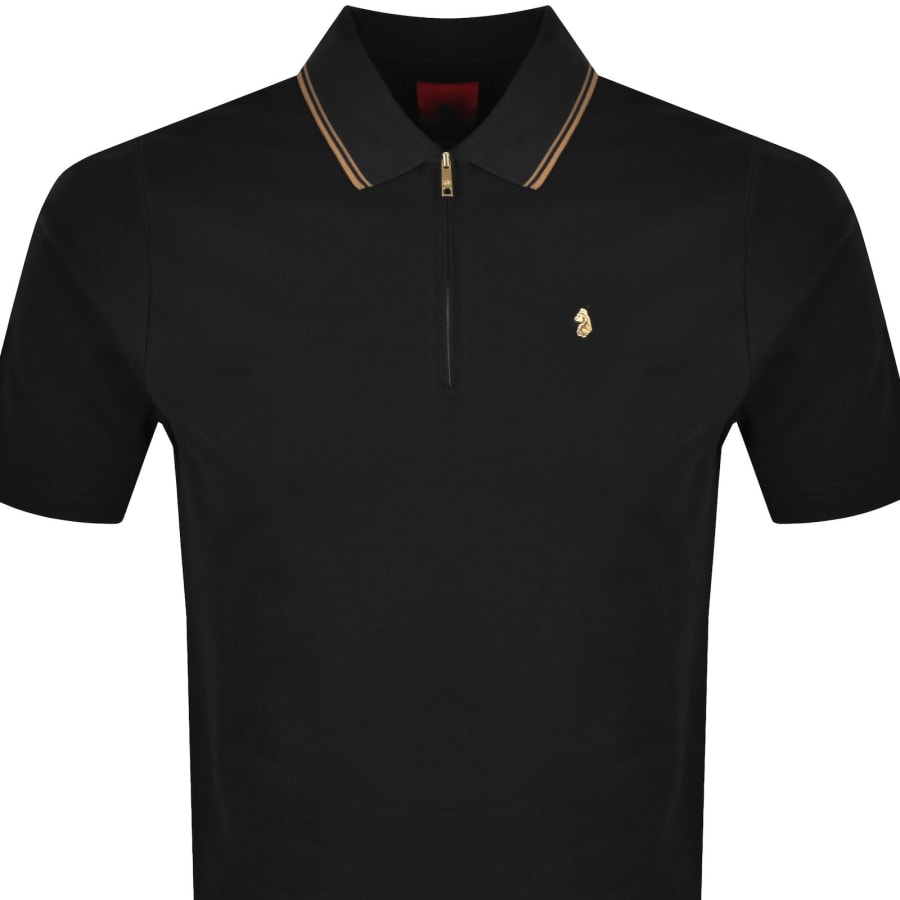 Image number 2 for Luke 1977 Texas Tipped Polo T Shirt Black