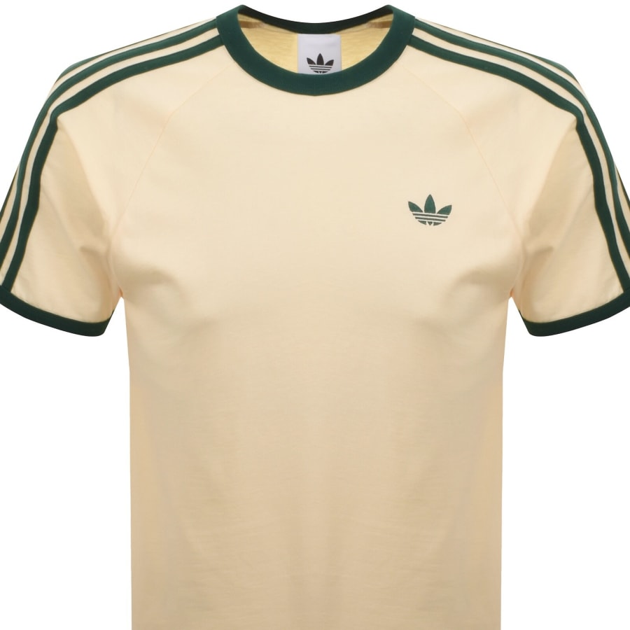 Image number 2 for adidas Originals 3 Stripes T Shirt Cream