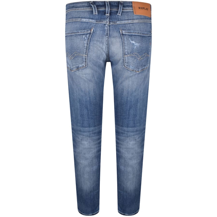 Image number 3 for Replay Slim Fit Anbass Jeans Blue
