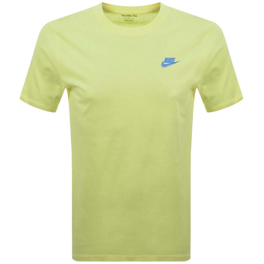 Image number 1 for Nike Crew Neck Club T Shirt Yellow