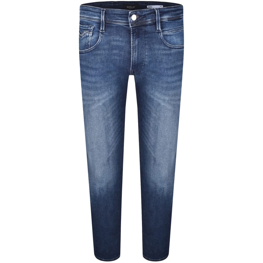 Image number 2 for Replay Slim Fit Anbass Jeans Blue