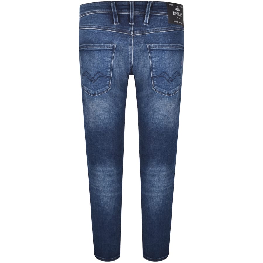 Image number 3 for Replay Slim Fit Anbass Jeans Blue