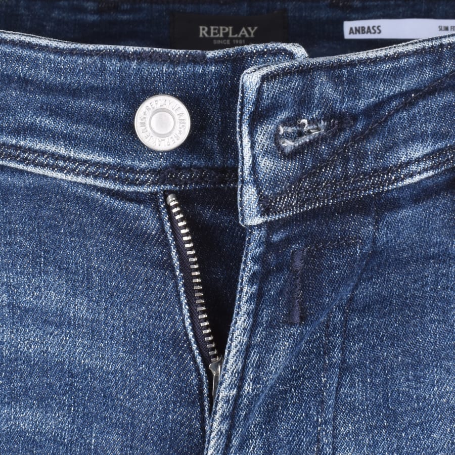 Image number 5 for Replay Slim Fit Anbass Jeans Blue