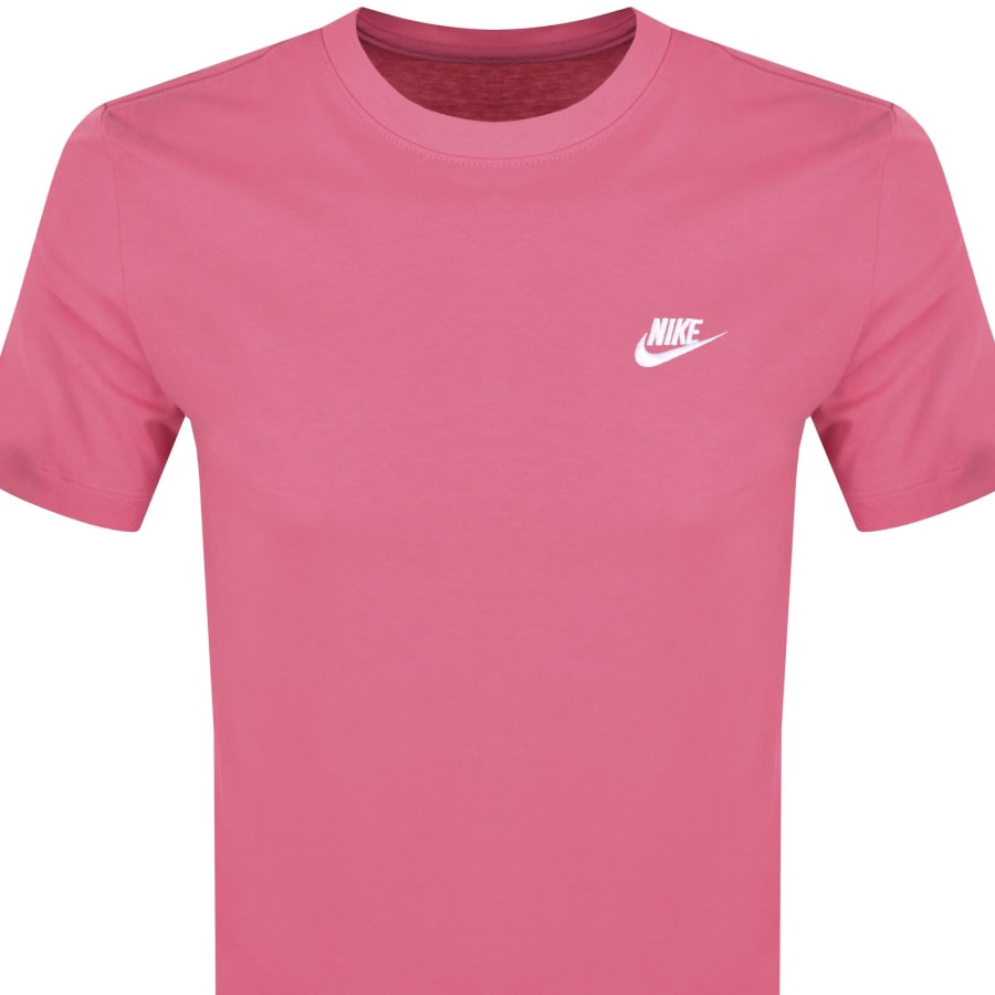Image number 2 for Nike Crew Neck Club T Shirt Pink