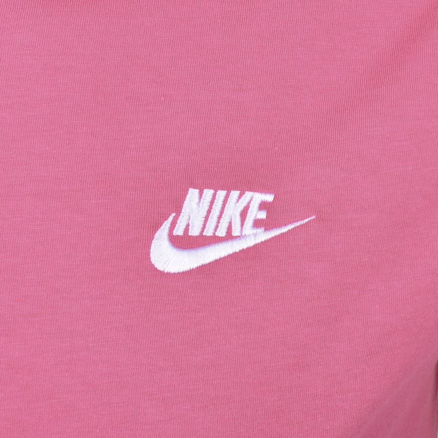 Image number 3 for Nike Crew Neck Club T Shirt Pink