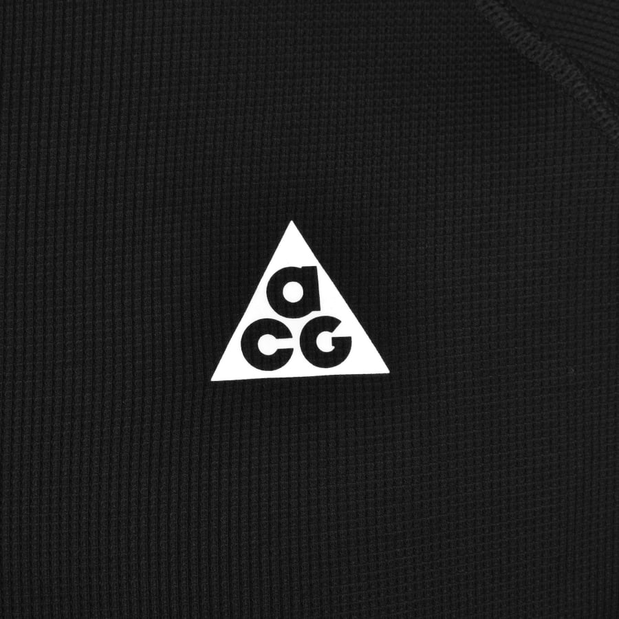 Image number 3 for Nike Long Sleeve QZ T Shirt Black
