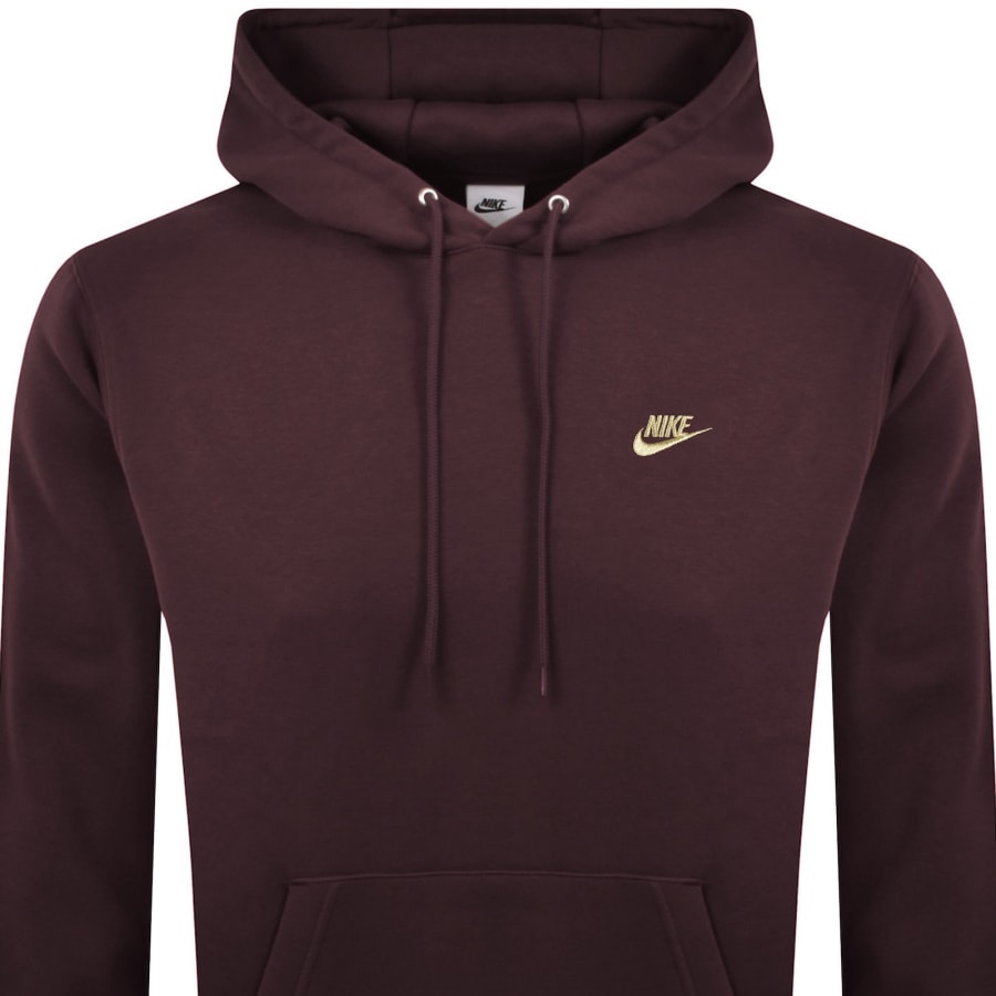 Image number 2 for Nike Club Hoodie Red