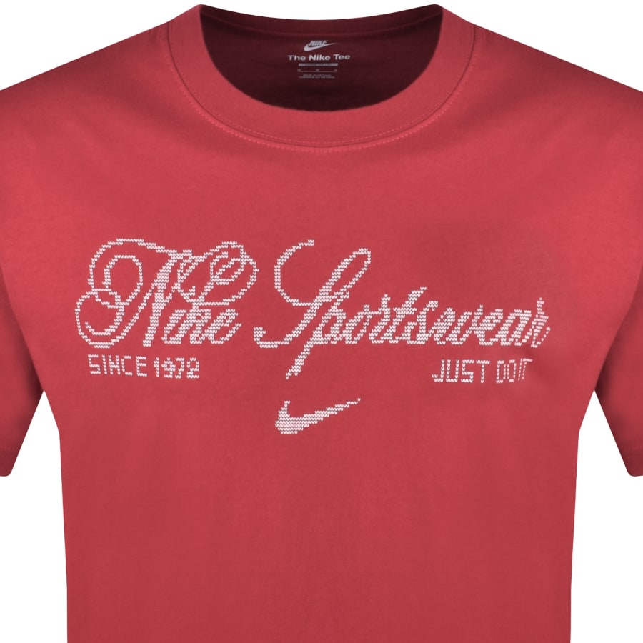 Image number 2 for Nike Sportswear Loose Fit T Shirt Red