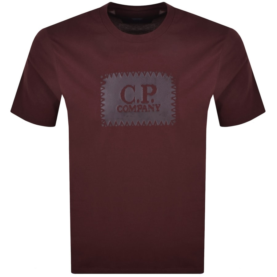 Image number 1 for CP Company Logo T Shirt Andorra Red