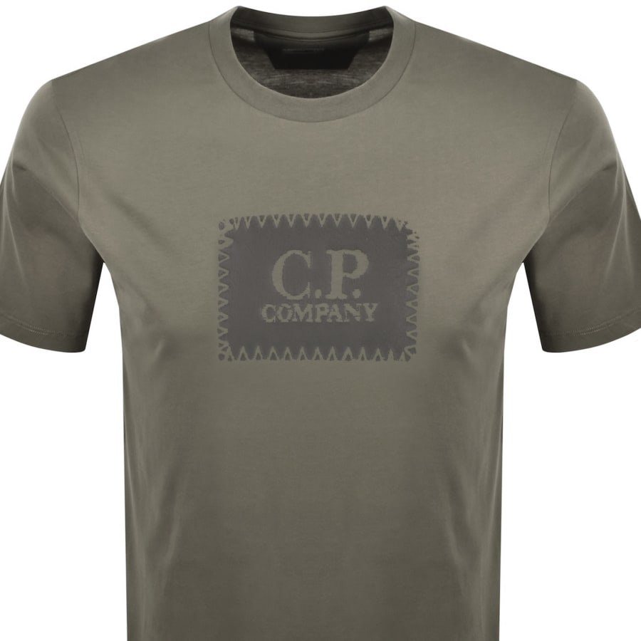 Image number 2 for CP Company Logo T Shirt Fallen Rock Grey