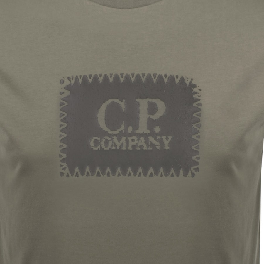 Image number 3 for CP Company Logo T Shirt Fallen Rock Grey