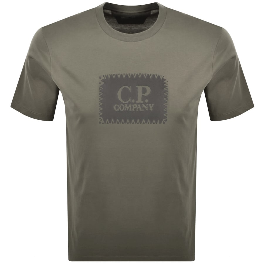 Image number 1 for CP Company Logo T Shirt Fallen Rock Grey