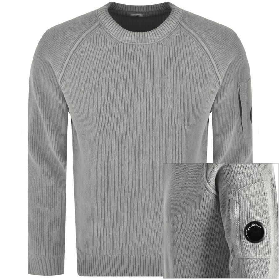 Image number 1 for CP Company Chenille Jumper Flint Grey