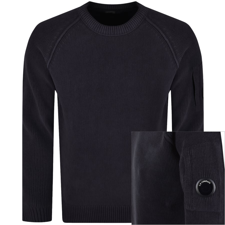 Image number 1 for CP Company Chenille Jumper Navy