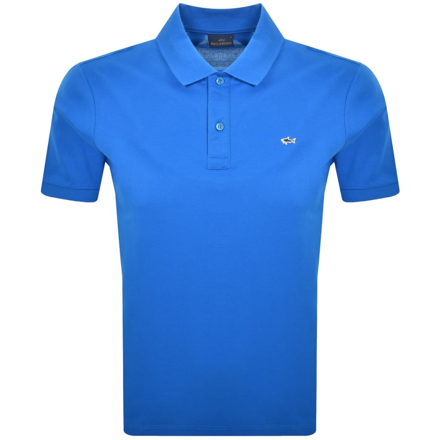 Image number 1 for Paul And Shark Logo Polo T Shirt Blue