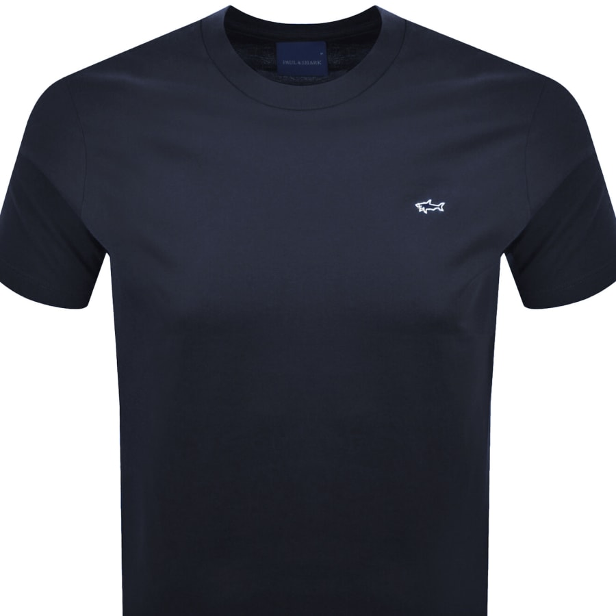 Image number 2 for Paul And Shark Logo T Shirt Navy