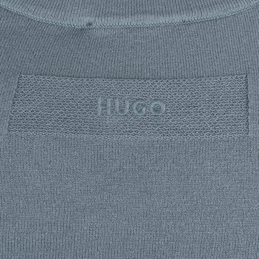 Image number 3 for HUGO San Cody Knit Jumper Blue