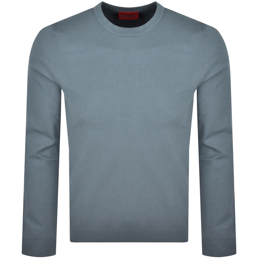 Image number 1 for HUGO San Cody Knit Jumper Blue