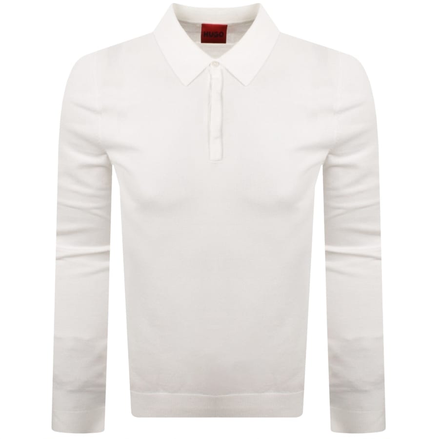 Image number 1 for HUGO San Pippo Slim Fit Polo T Shirt Cream