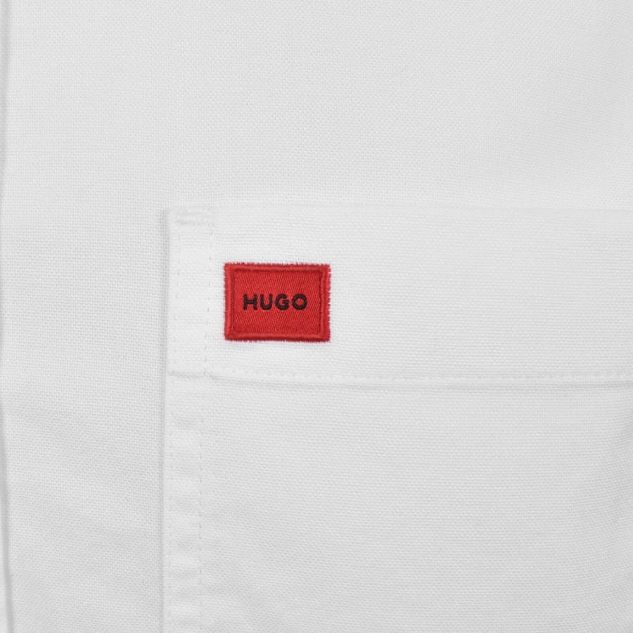 Image number 3 for HUGO Long Sleeved Evito Shirt White