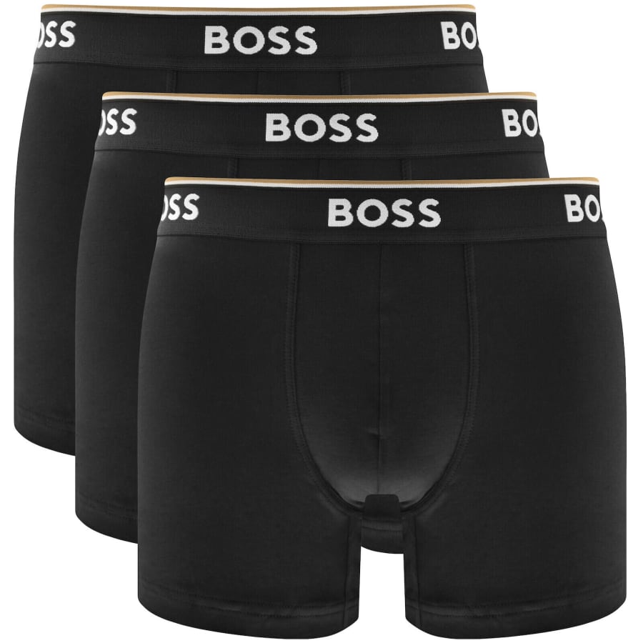 Image number 1 for BOSS Underwear 3 Pack Long Boxer Briefs Black