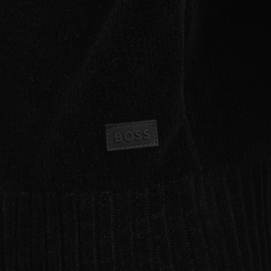 Image number 3 for BOSS Kipolo Textured Knit Polo Shirt Black