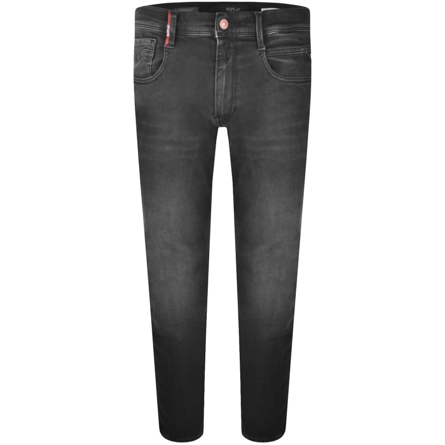 Image number 2 for Replay Slim Fit Anbass Jeans Black