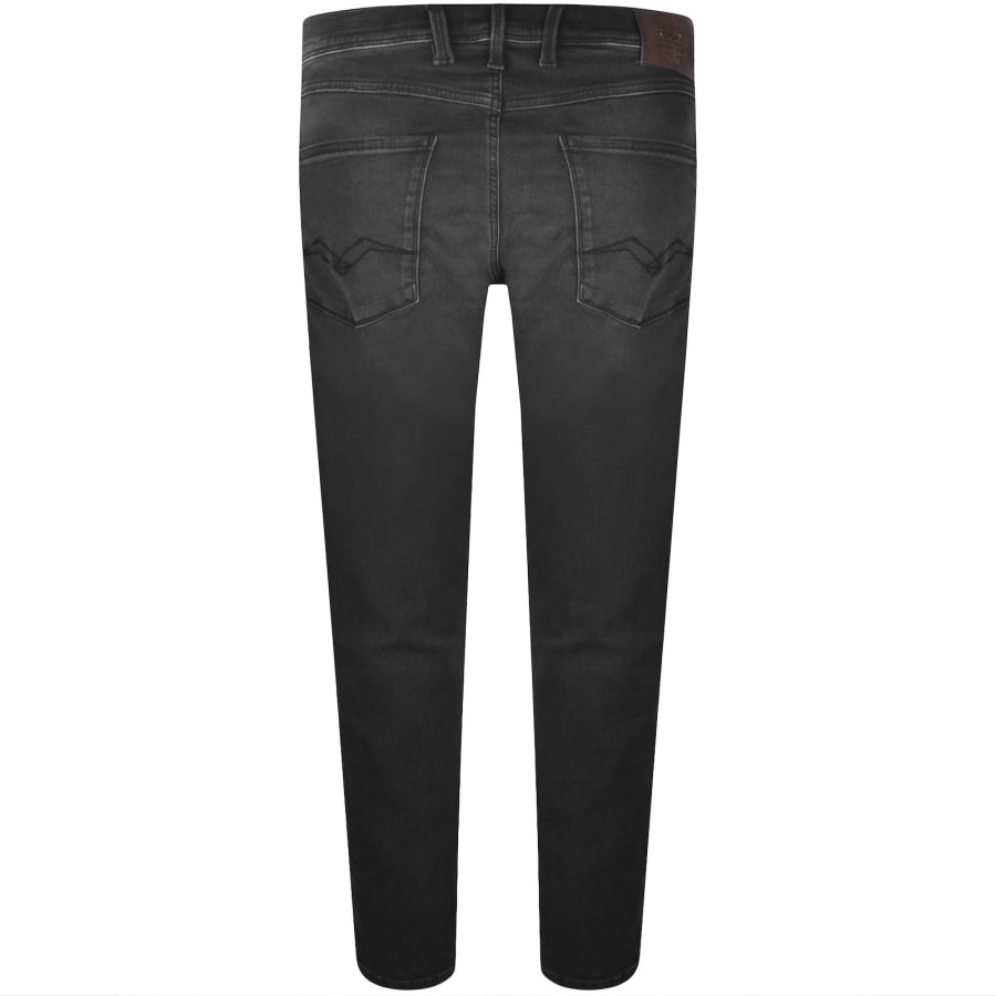 Image number 3 for Replay Slim Fit Anbass Jeans Black