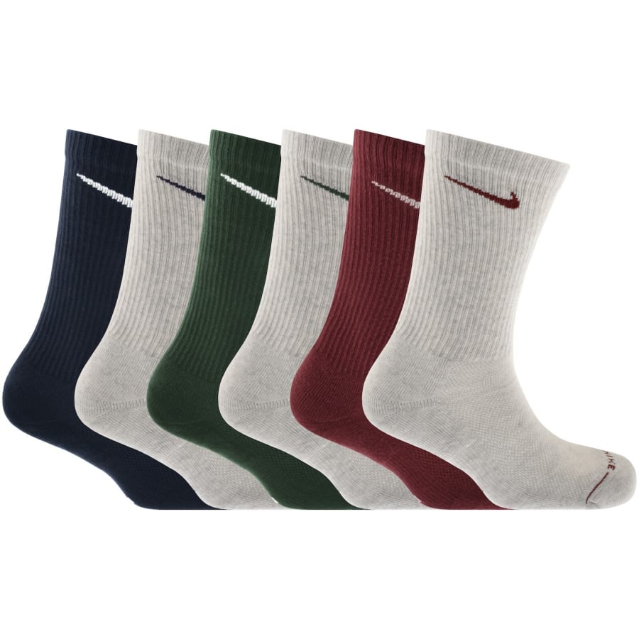Image number 1 for Nike 6 Pack Crew Socks Multi
