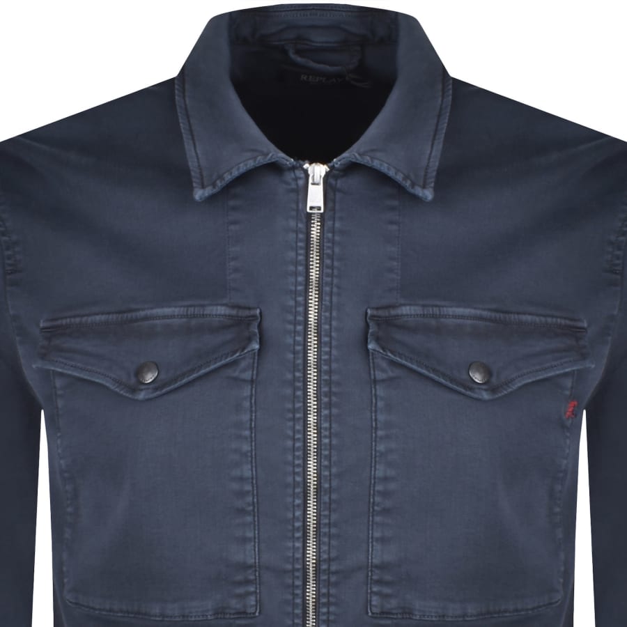 Image number 2 for Replay Full Zip Jacket Navy