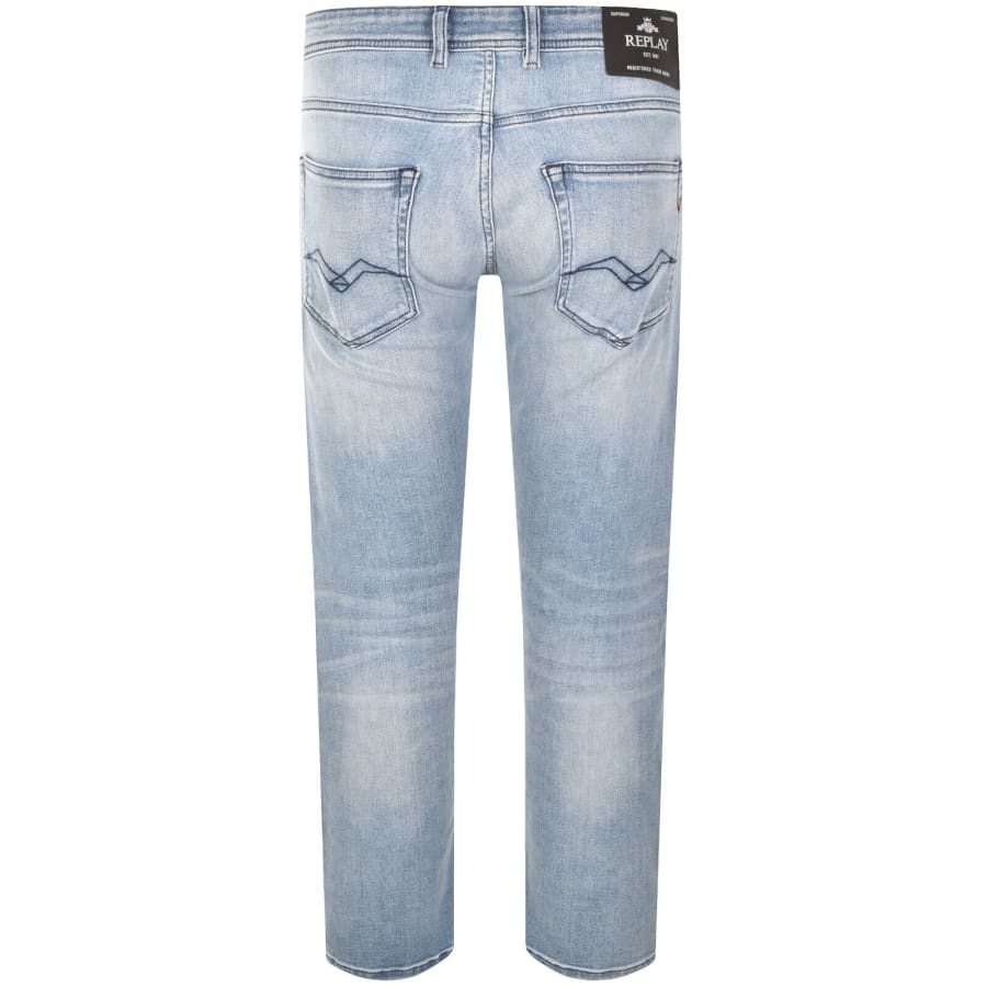 Image number 3 for Replay Grover Light Wash Jeans Blue