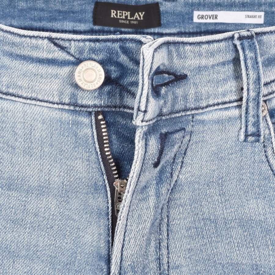 Image number 5 for Replay Grover Light Wash Jeans Blue