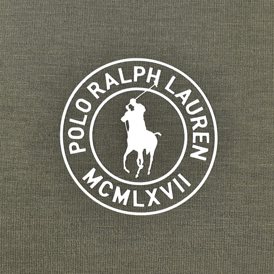 Image number 3 for Ralph Lauren Logo Hoodie Olive Green