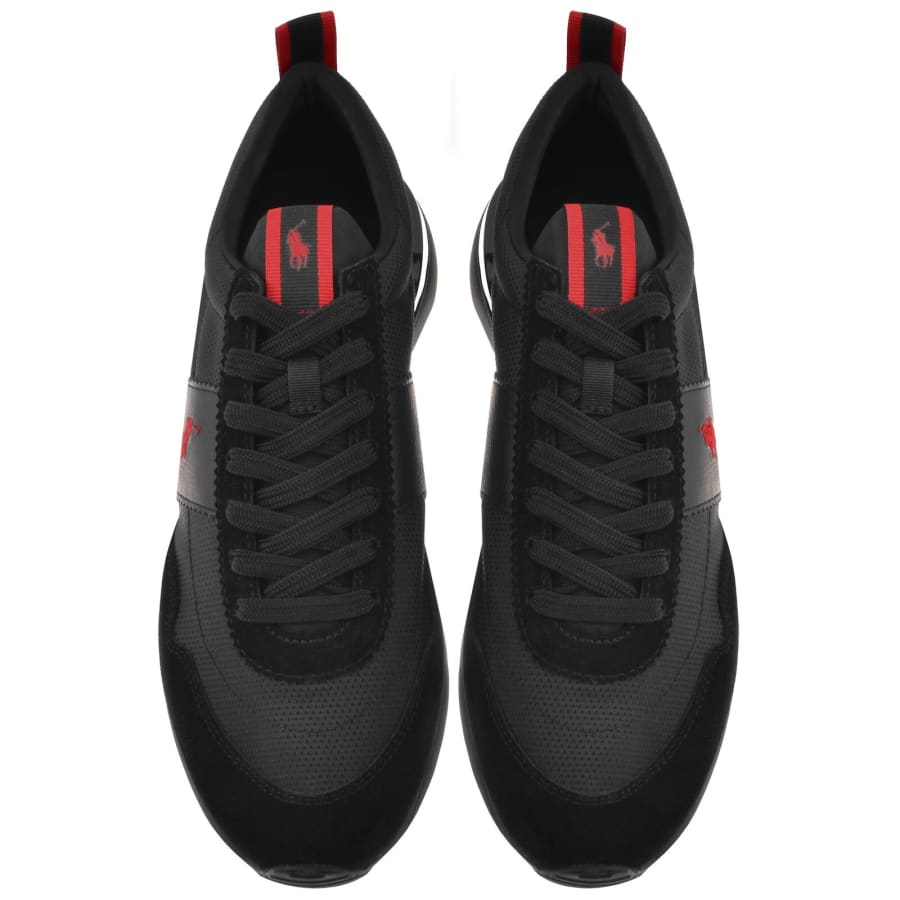 Image number 3 for Ralph Lauren Train 89 Rib Trainers Black