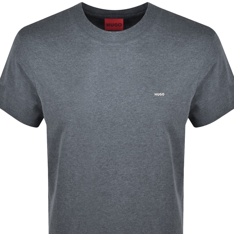 Image number 2 for HUGO Damontee Crew Neck T Shirt Grey