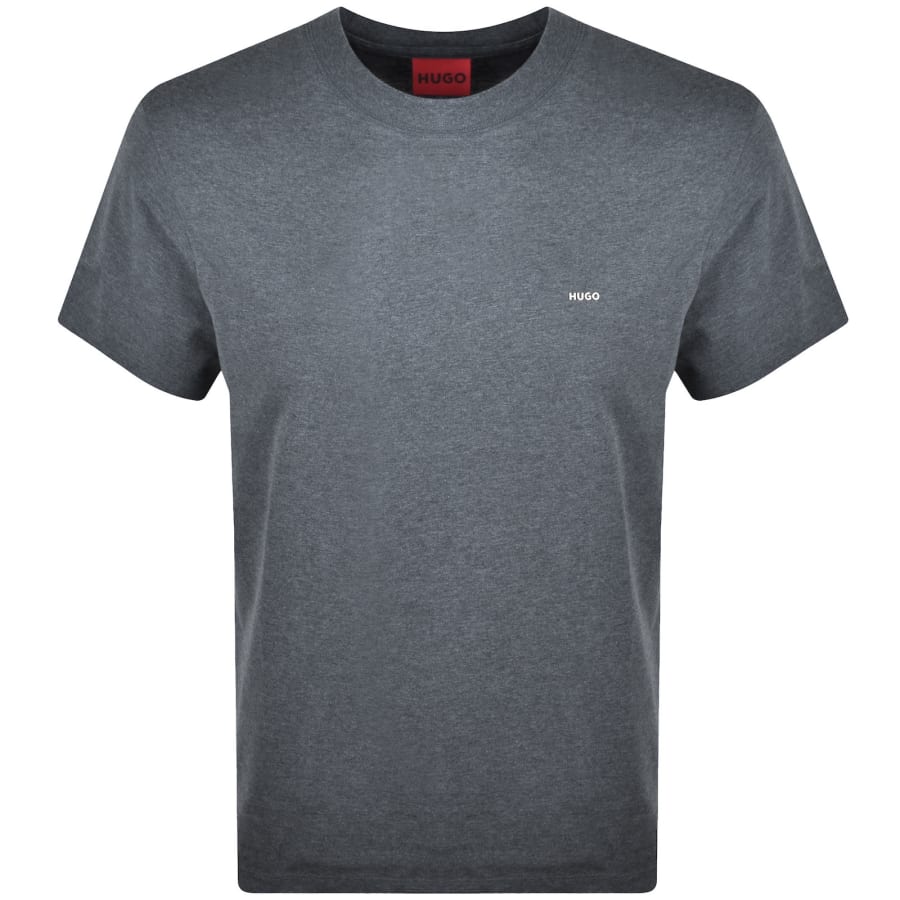 Image number 1 for HUGO Damontee Crew Neck T Shirt Grey