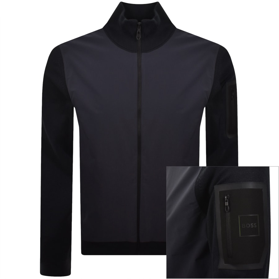 Image number 1 for BOSS Knit Momentum-X Jumper Navy