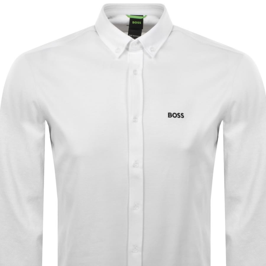 Image number 2 for BOSS ST Motion Long Sleeve Shirt White