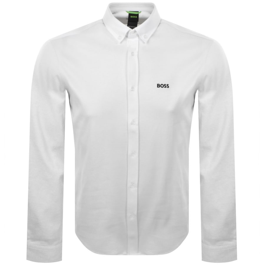 Image number 1 for BOSS ST Motion Long Sleeve Shirt White