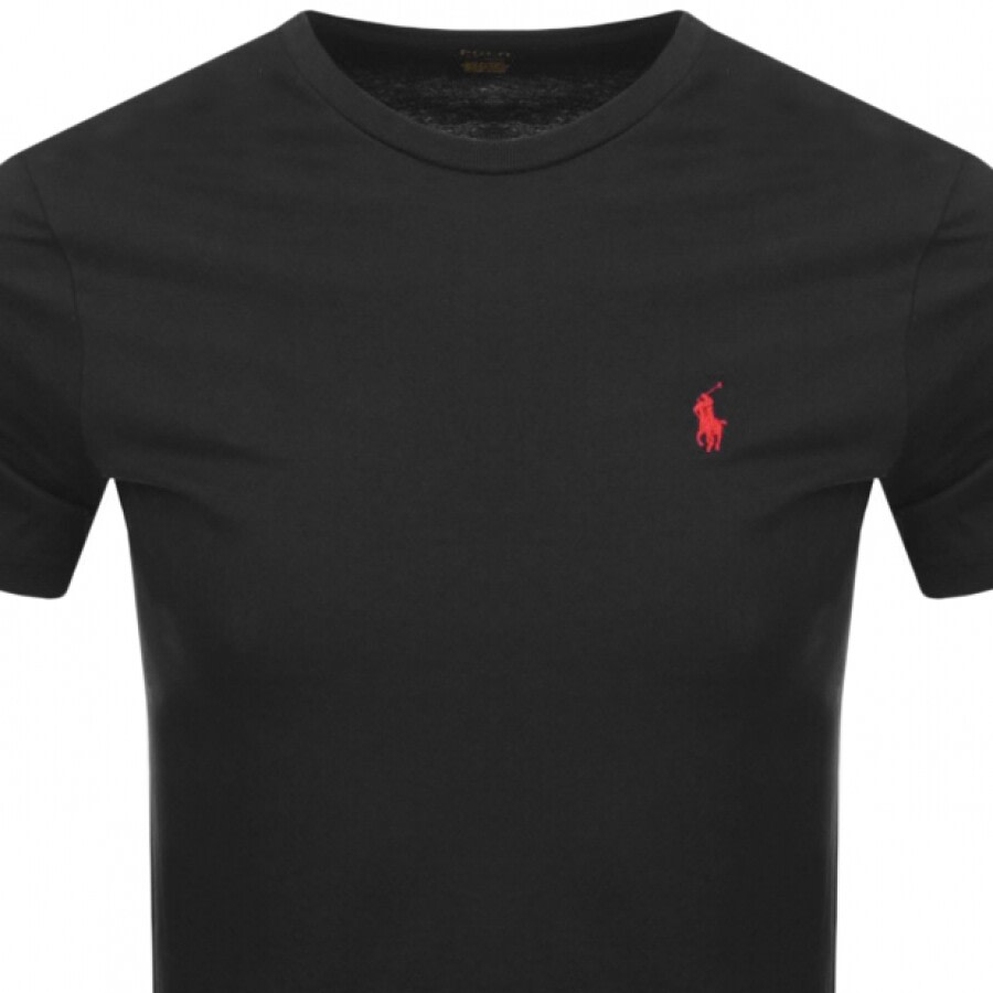 Polo Ralph Lauren Short-sleeved T-shirt With Logo In Black