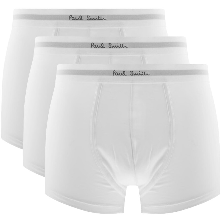 Paul Smith 3 Pack Solid Trunks White Xl In White