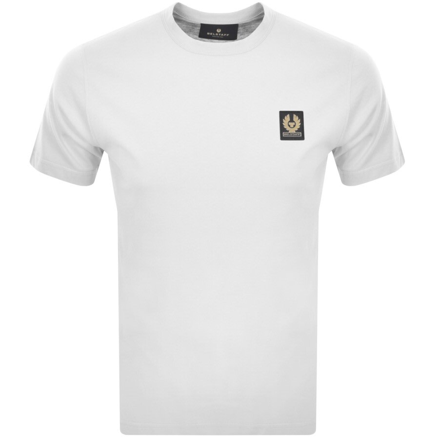 Belstaff Men's White Cotton T Shirt With Logo