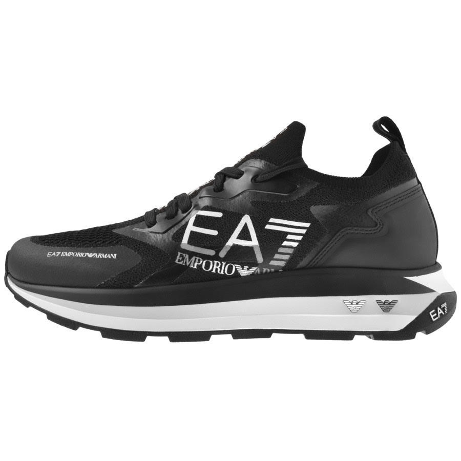 EA7 Emporio Armani Logo Trainers Black - restoranation.com