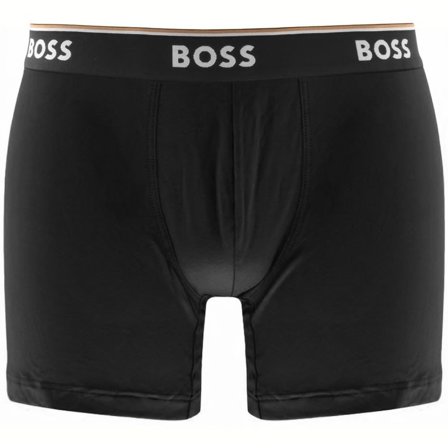 Hugo Boss Boss Underwear 3 Pack Long Boxer Briefs In Black