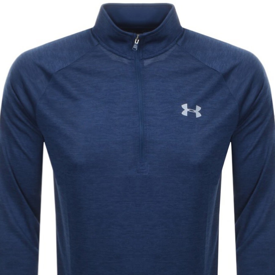 Under Armour Half Zip Tech Sweatshirt Blue In Blue